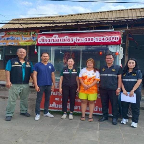 สนง.ปศจ.กาฬสินธุ์ ลงพื้นที่ตรวจสอบเฝ้าระวังการจำหน่ายเนื้อโคปลอมปนเนื้อสุกร