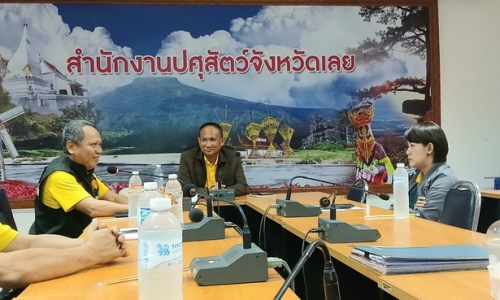 "สำนักงานปศุสัตว์เขต 4 ตรวจติดตามระบบการเฝ้าระวังโรคไข้หวัดนกและโรคนิวคาสเซิลในสัตว์ปีก และเฝ้าระวังโรคในสัตว์ปีก จังหวัดเลย"